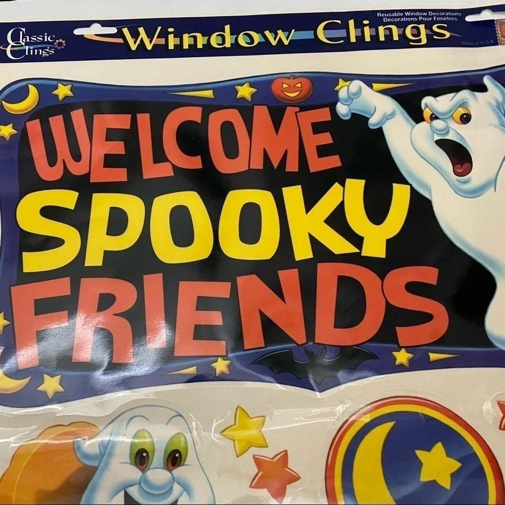 Halloween Large Window Cling Decorations Ghosts Jack o’Lanterns